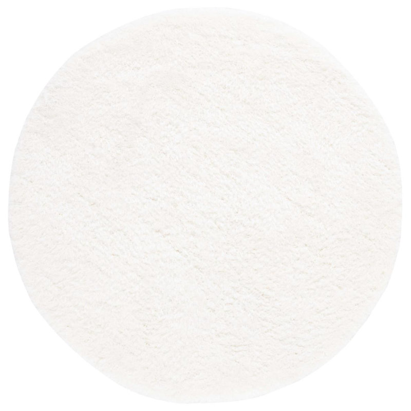 Handmade Tufted Ivory Area Rug, Round 122cm