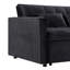Canapé futon souple à dossier réglable de 54 pouces avec accoudoirs doubles et lit variable-481521014