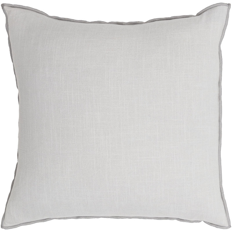Merrow Cotton Throw Pillow, Pillow Cover Only - No Insert, 20"H x 20"W, White