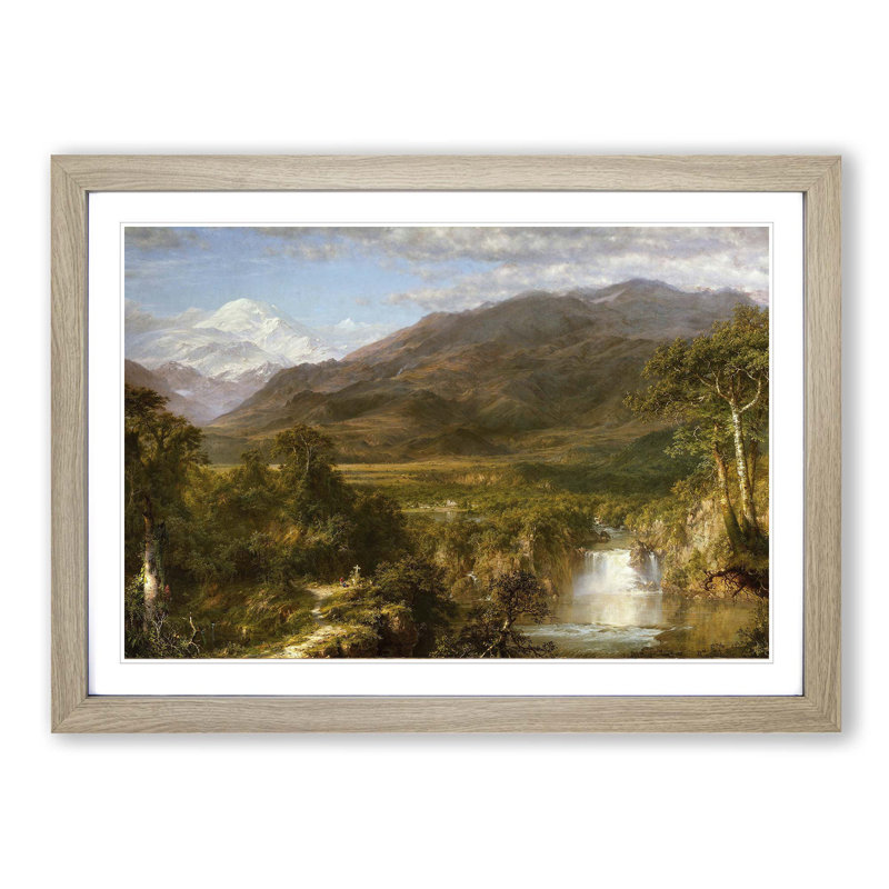 Heart of the Andes by Frederic Edwin Church - Framed Print, Oak
