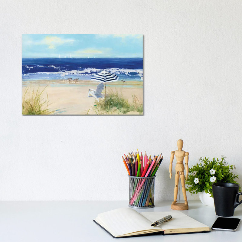 «Beach Life II» par Sally Swatland - reproduction d'art, Pas de tapis, Toile tendue, H 8 po x l 12 po x P 0,75 po