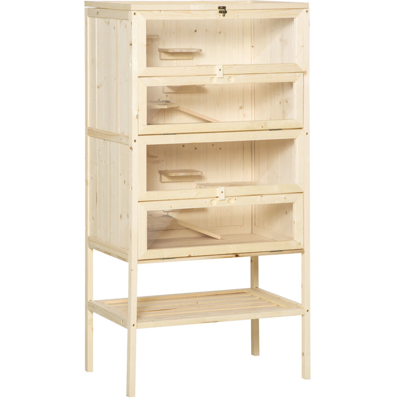 Cage pour 5 hamster avec plusieurs plateformes et plateau ouvert