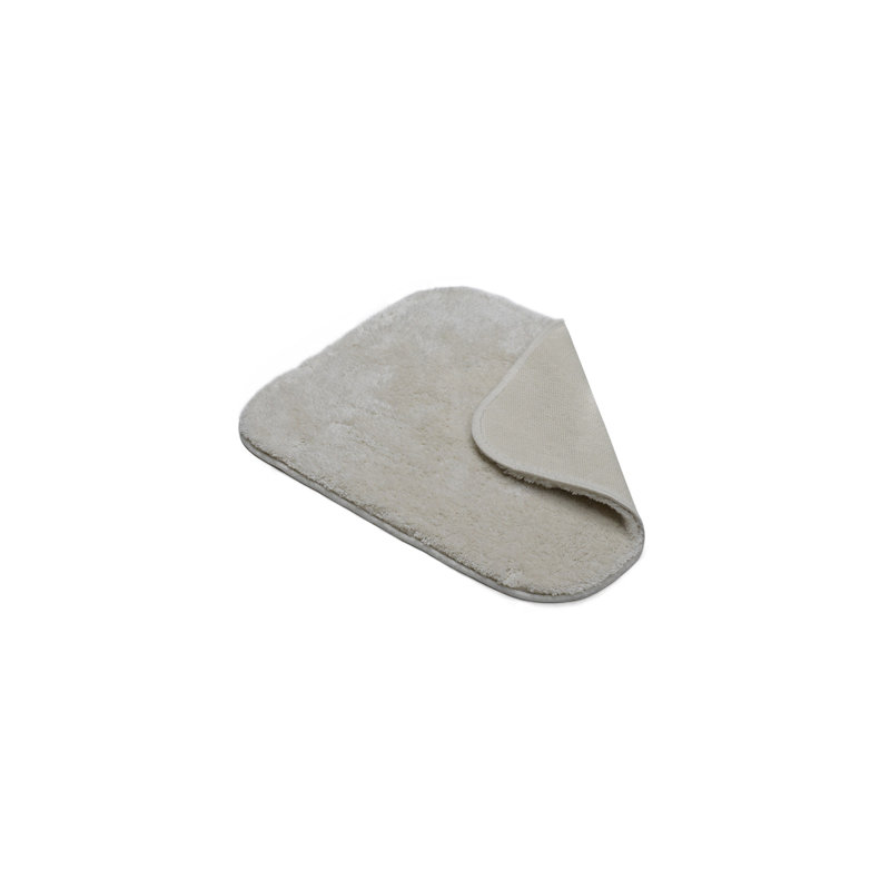 Antibacterial Bathmat, Bone White, 19.7 x 22.4 inches | 100% Polyamide, 0.5 in Pile Height, 1.1 lbs | Non-Slip Underside, Machine Washable at 86°F | Soft, Durable & Stylish for Your Bathroom Décor