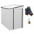 4.3' x 6.3' Lean to Outdoor Shed with Lock, Dark Grey-98251115-98251114