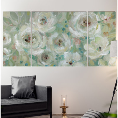 " Pastel Symphony " 3 Piece Art Oil Painting