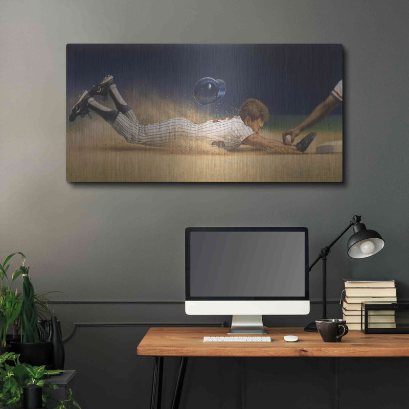 "Joueur de baseball" par Dan Craig, H 24 po x l 48 po