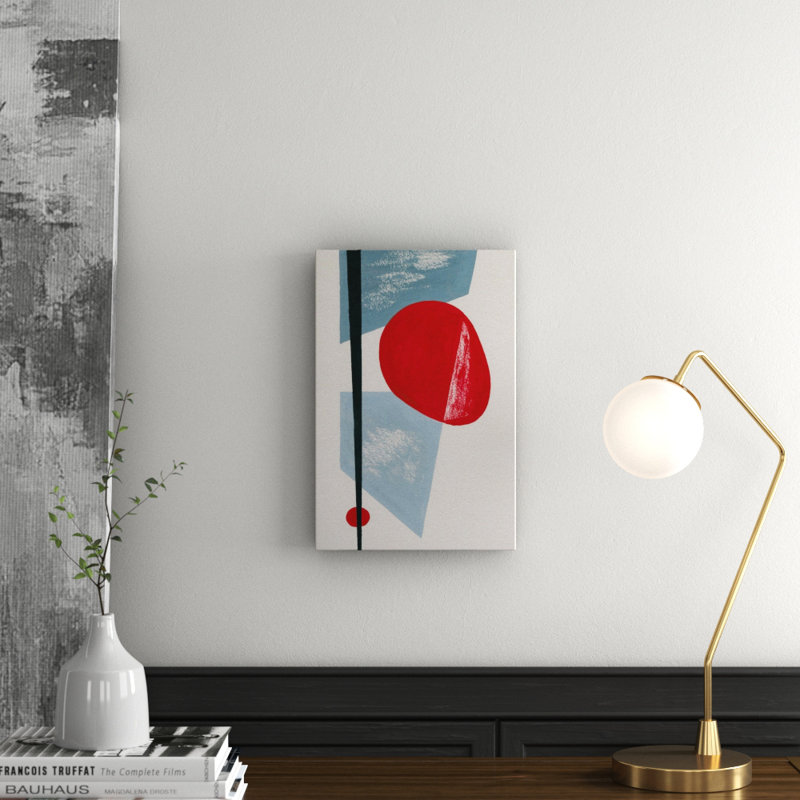 Red Spot - Wrapped Canvas Painting, 45cm H x 30cm W