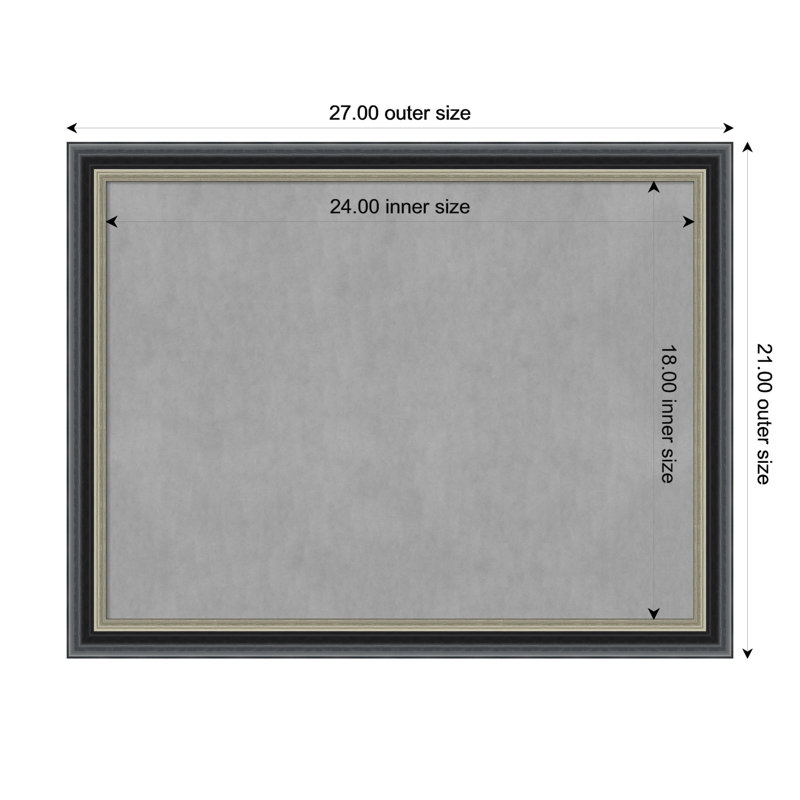 Tableau magnétique magnétique en métal, H 21 po x l 27 po