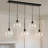 Concow 5 - Light Matte Black Kitchen Island Pendant-367342400