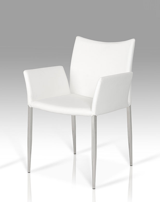 Chaise avec accoudoirs en métal Sadiras