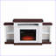Electric Fireplace TV Stand for 70” TV, 23” Fireplace with Remote &amp; Storage | MDF | White