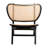 Brisbane Boho Black 15.7"H Rattan Accent Chair