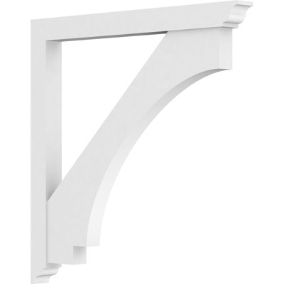 3"W x 36"D x 36"H Standard Imperial Architectural Grade PVC Bracket With Traditional Ends