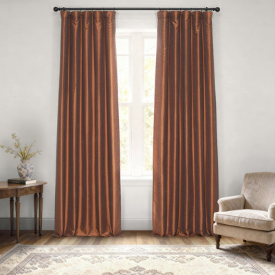 Rayne Room Darkening Faux Silk Curtain Panel