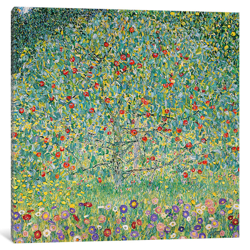 Apple Tree (Apfelbaum), 1912 by Gustav Klimt - Single Picture Frame Painting on Canvas, 93.98 cm H x 93.98 cm W x 1.91 cm D