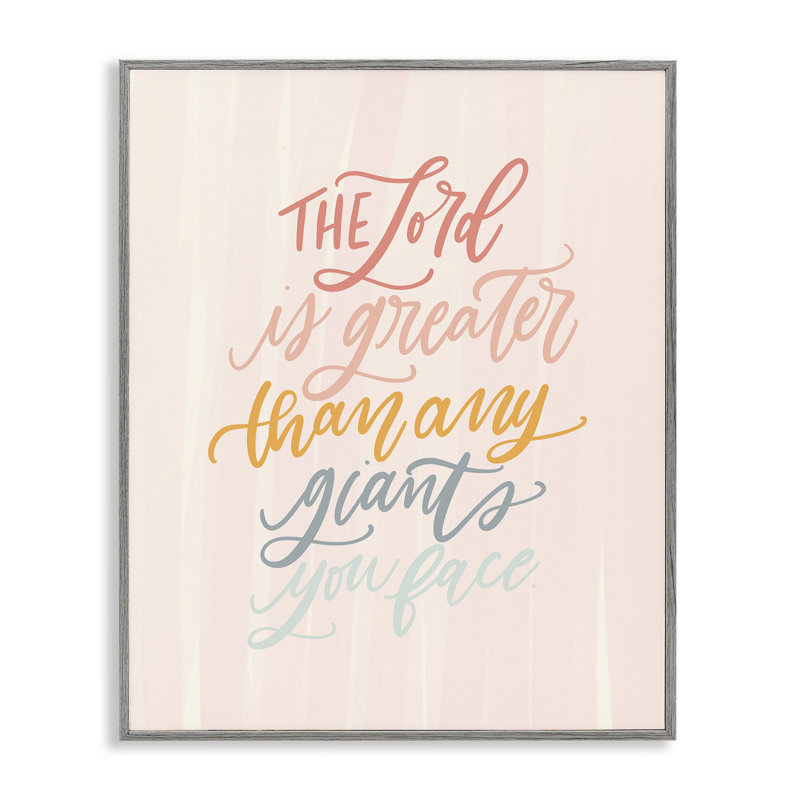«The Lord Is Greater Proverb», art de la giclée encadrée, design par Isabela Schielke, H 14 po x l 11 po