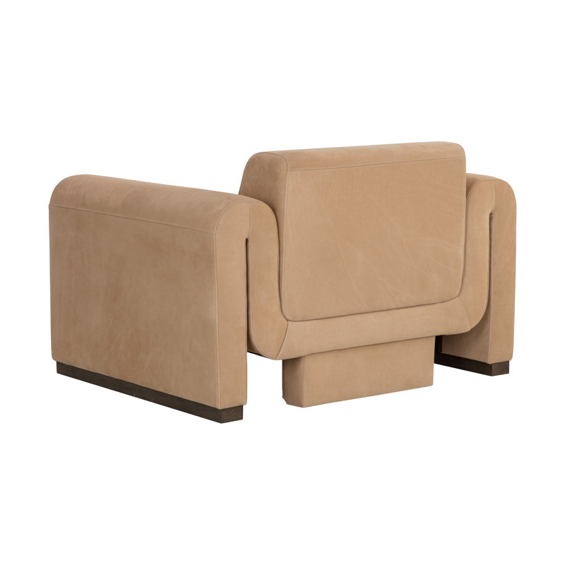 Lounge Chair, Brown Genuine Leather