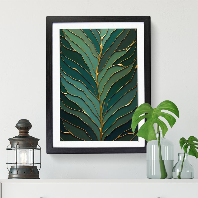 Aarvi Fern Leaf Classic Art Vol.5 1 Piece Wall Art, 34cm H x 25cm W x 2cm D, Black
