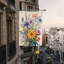 Drapeau de bienvenue bouquet botanique, 35 x 24 pouces, pour décoration saisonnière / décoration intérieure