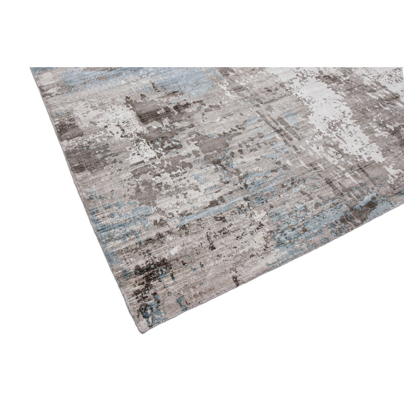 Hand Loomed Abstract Area Rug, Rectangle 6' x 9'