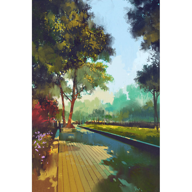 Mullan Beautiful Garden by Grandfailure - Wrapped Canvas Painting, 46cm H x 30cm W x 3.8cm D