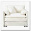 Fauteuil en tissu d'ameublement avec repose-pieds Chenille-1363155560