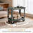 2-Shelf Utility Cart On Wheels, Plastic Rolling Tool Cart Service Cart For Warehouse Workshop Garage