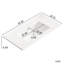 36inch Bathroom Vessel Sink, Ceramic Bathroom Vanity Sink Top without Overflow,  Convenient for Storing Personal Items - Glossy White