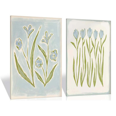 2 Piece Wrapped Canvas Wall Art