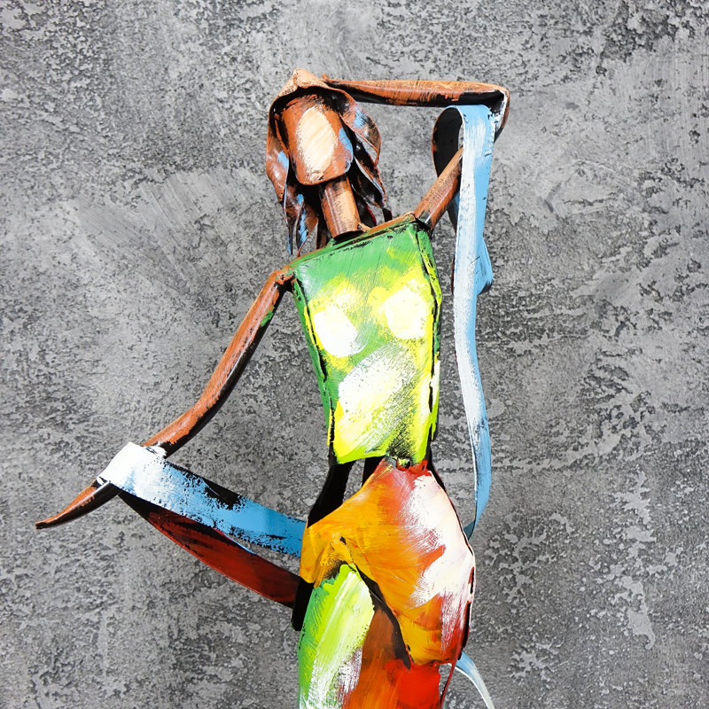 Kya Figurines & Sculptures, Yellow/Blue/Red
