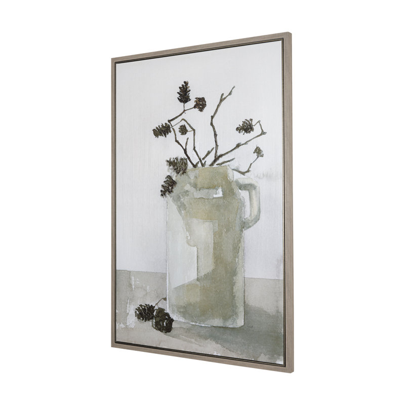 Toile texturée en faïence à la main, Cadre photo gris, H 30 po x l 20 po x P 1,5 po