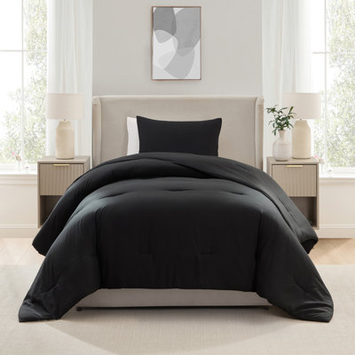  ensemble d'édredon en microfibre douce 2 pièces avec taie décorative