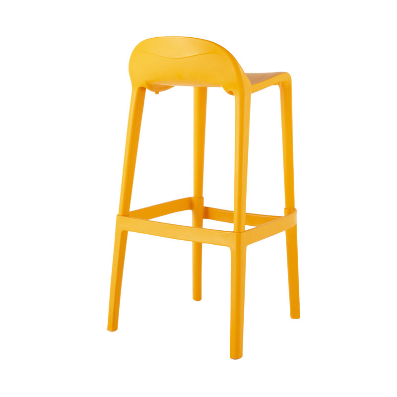 Tabouret à dossier bas Gardunio, ensemble de 2, Orange, Tabouret de bar (siège d’une hauteur de 30 po)