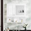 Armoire de rangement et miroir mural de salle de bain 30 pouces, tablette réglable, compartiment caché, étagère ouverte, cadre blanc moderne rectangulaire, cadre en bois massif, armoire à pharmacie à charnières à fermeture douce-145220994