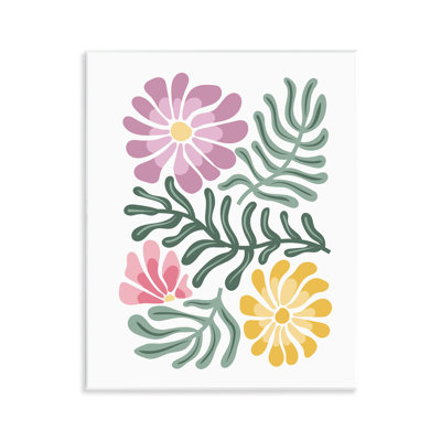 Pastel Midcentury Mod Blooms Wall Plaque, design by Kim Allen