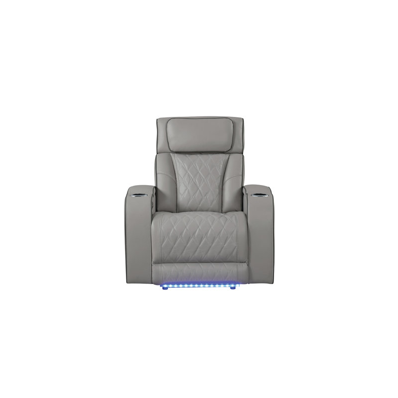 Nostrand 43'' Upholstered Recliner, Gray