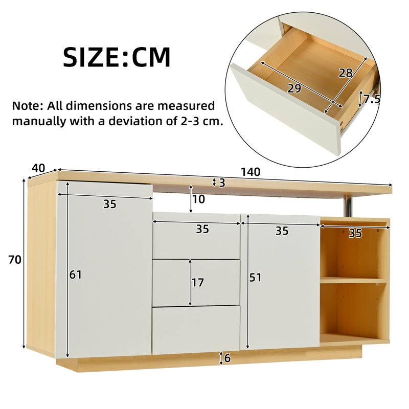 Daynah 140cm Sideboard