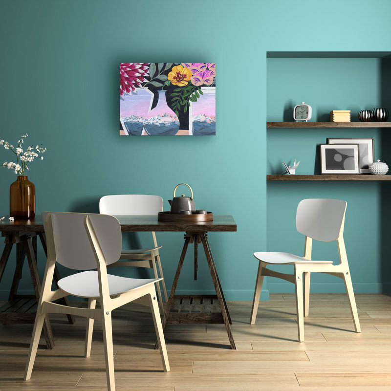Sarah Gesek  Alpenglow Wood Slat Art, H 12 po x l 16 po