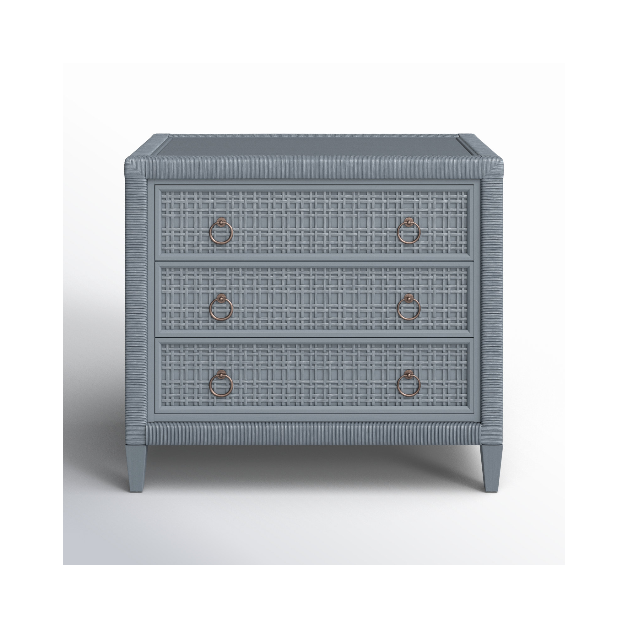Monterey 3 Drawer 36" W Dresser, No, Satin Nickel, Sea Glass