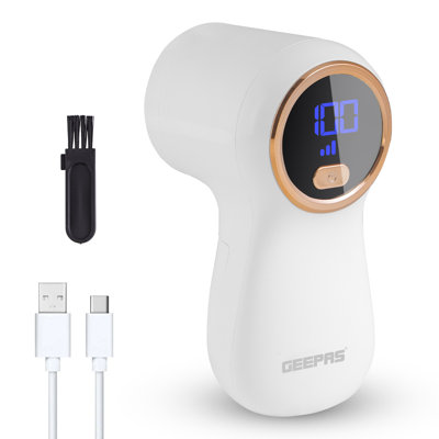 GEEPAS Fabric Shaver, Portable Digital Display Rechargeable Lint Remover