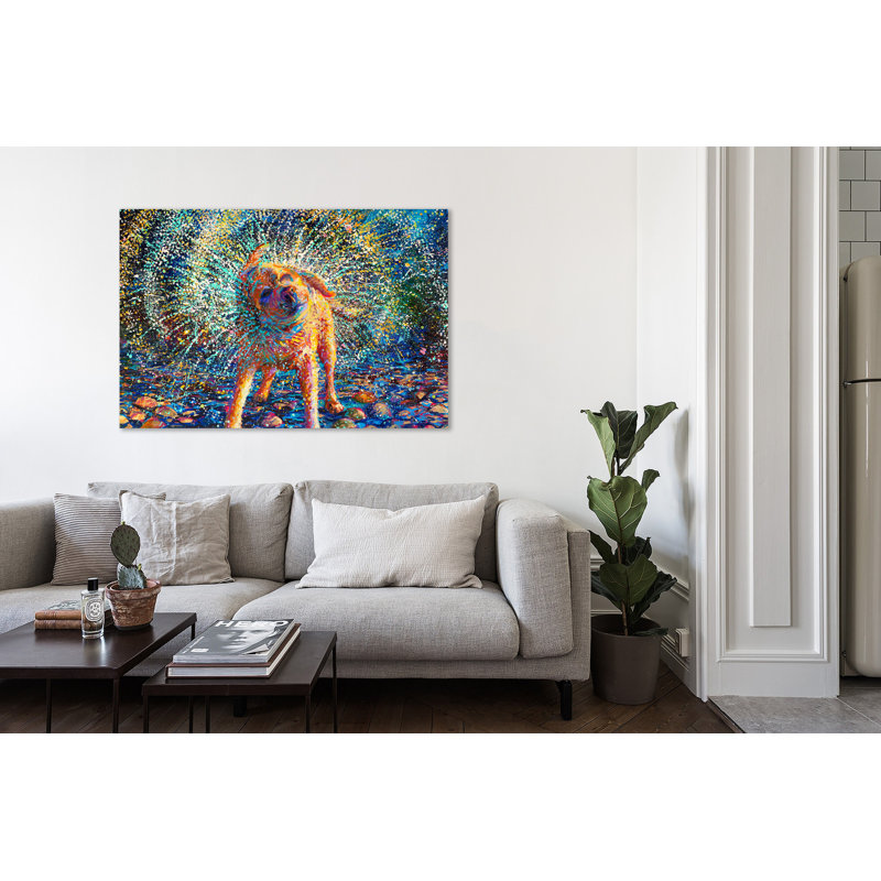 «Secouer» par Iris Scott, reproduction d'art sur toile tendue, H 32 po x l 48 po