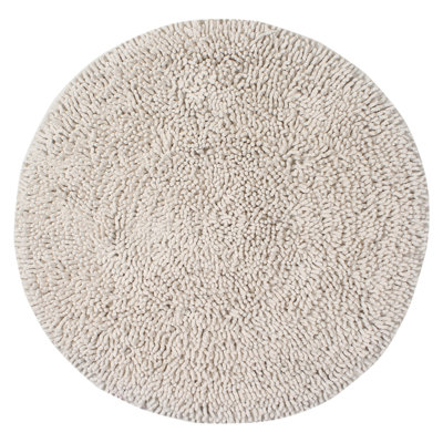 Tapis pour salle de bain 100% coton Simlai, tapis de salle de bain rond super absorbant lavable à la machine 30 po