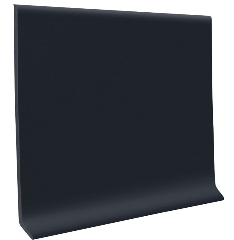 Vinyle (télé) H 4 po x L 48 po x 0,080 po, couleur de la base murale noire (ensemble de 30), Noir