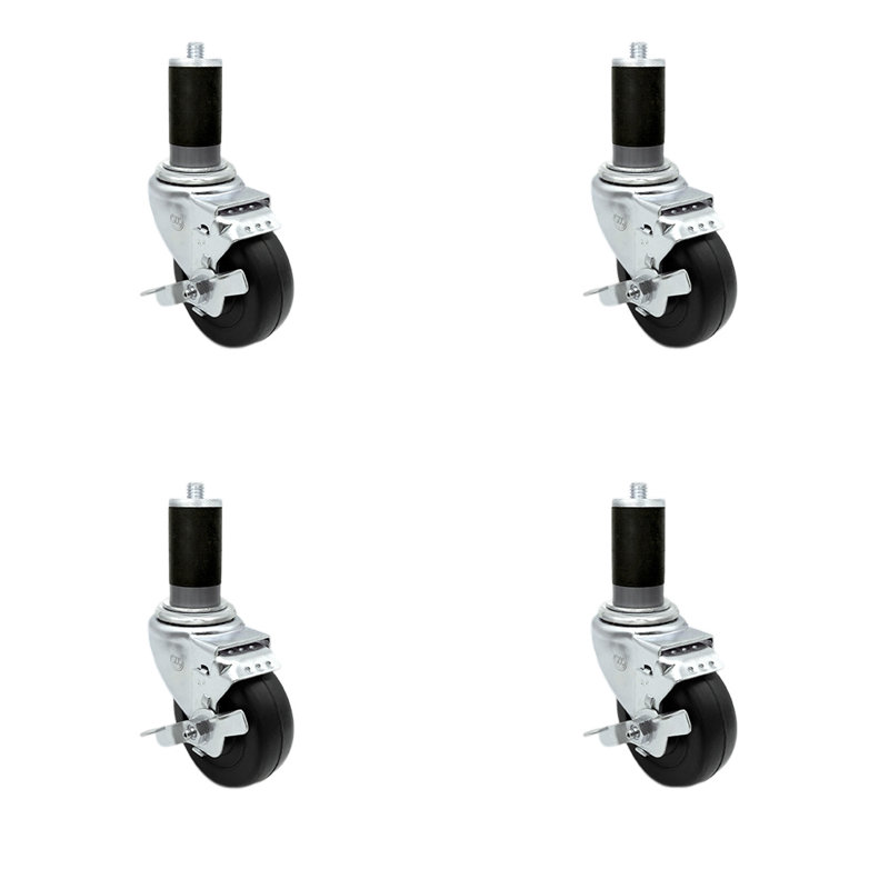 4 Piece Rubber Wheel Set