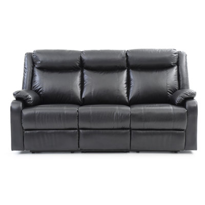 Canapé inclinable double Glory Furniture, noir