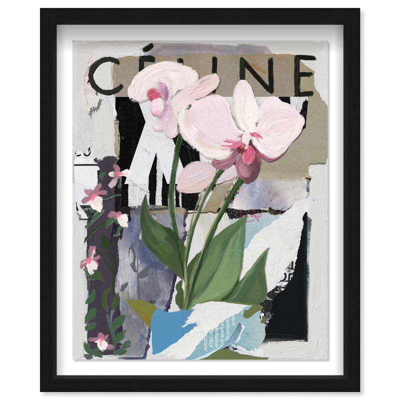 Fine Art Fashion Framed Graphic Art, 17.5"H x 21.5"W, Black Shadowbox