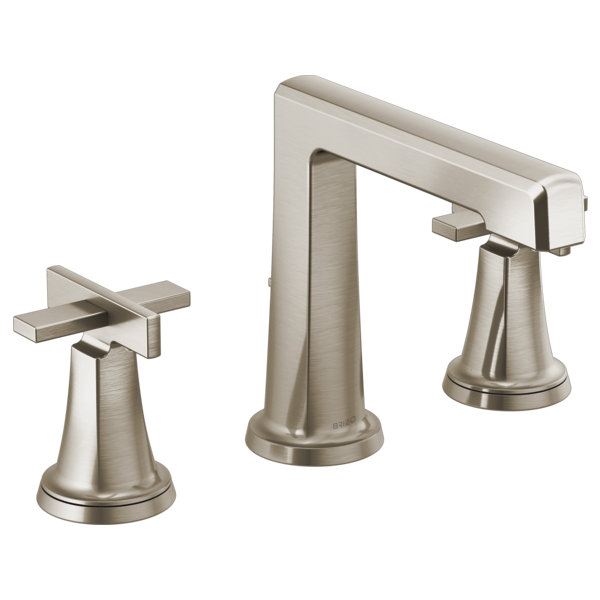 Levoir® Two-Handle Wall Mount Lavatory Faucet - Less Handles, Luxe Nickel, High, Cross
