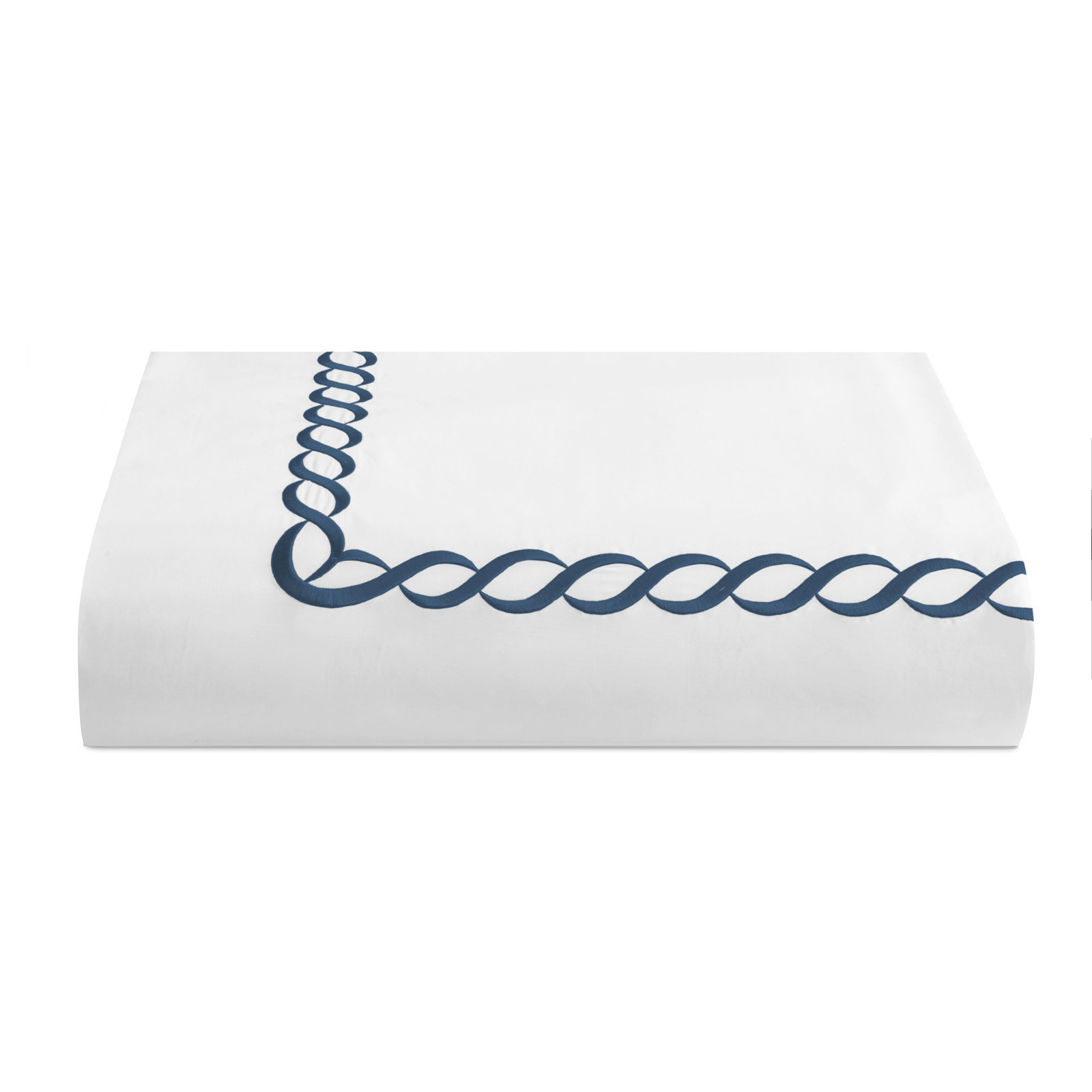 Lily Cotton Duvet Cover Set, Full/Queen Duvet Cover, Navy