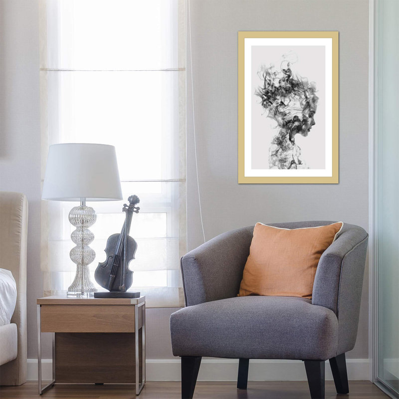 « Dissolve Me » par Dániel Taylor - reproduction sur toile, H 32 po x l 24 po, Papier dans un cadre photo, Gold