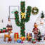 Arbre de Noël artificiel pin vert cactus avec lumières blanches-947725647